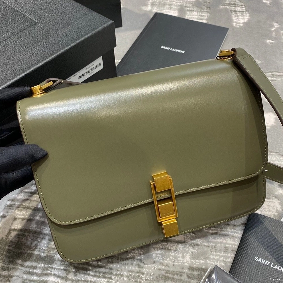 Rep ladies REP LEATHER YSL CARRE SMOOTH SATCHEL IN LOULOU 0805